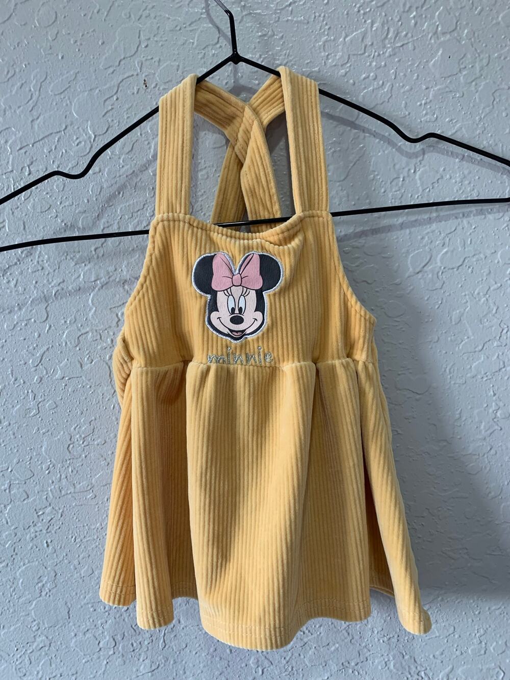 Disney Baby Minnie Mouse Soft Corduroy Jumper Dress Baby Girl size 3/6M